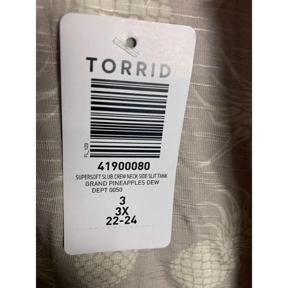 Torrid Beige Pineapple Print Tank Top - Picture 8 of 11